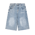 SupaStar Vintage Wide Leg Denim Shorts