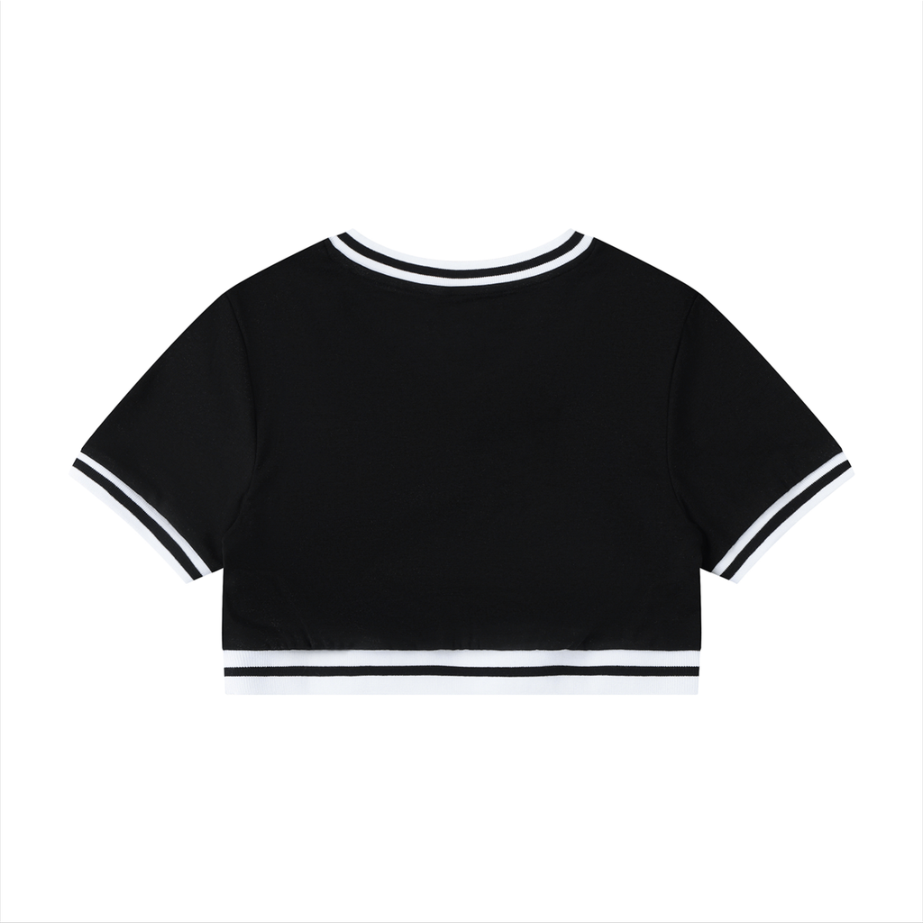 Rich Aunty V-Neck Crop Tee