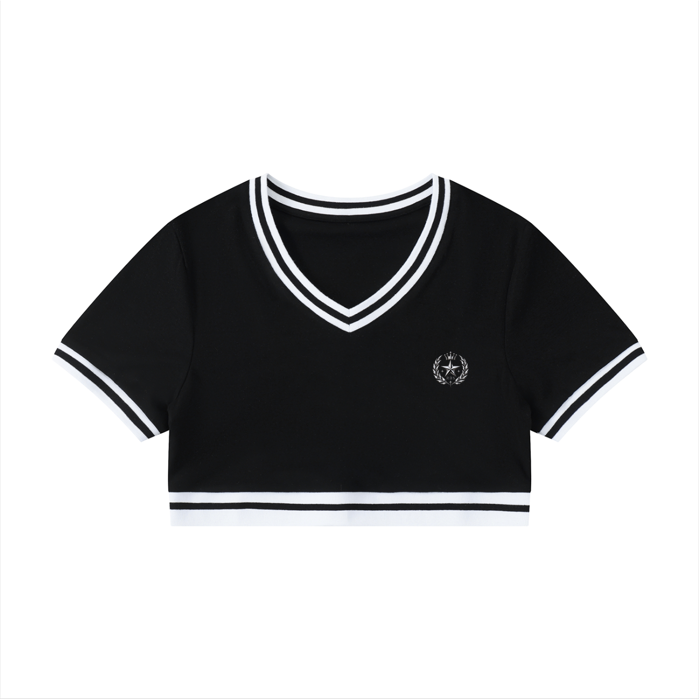 Rich Aunty V-Neck Crop Tee