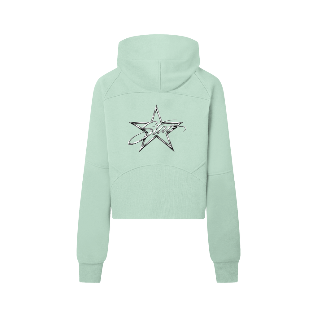 StarGirl Cropped Half-Zip Hoodie