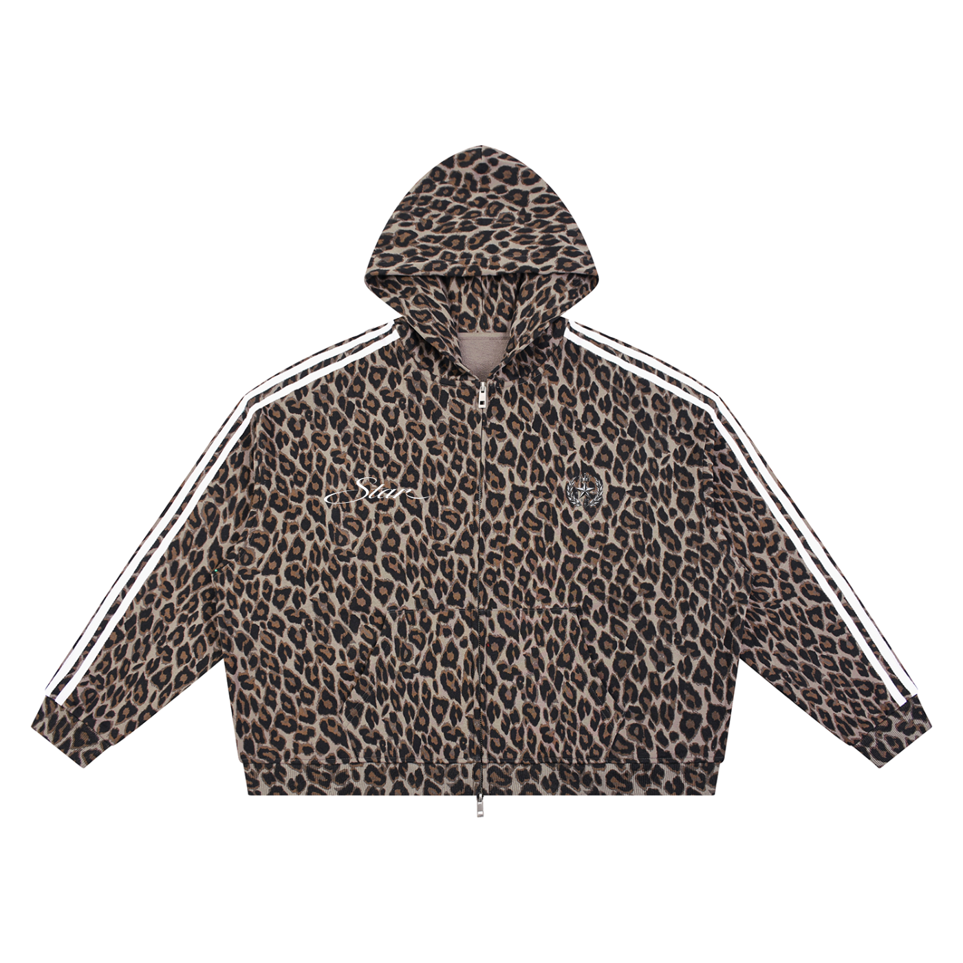 BabyStar Leopard Full Zip Hoodie