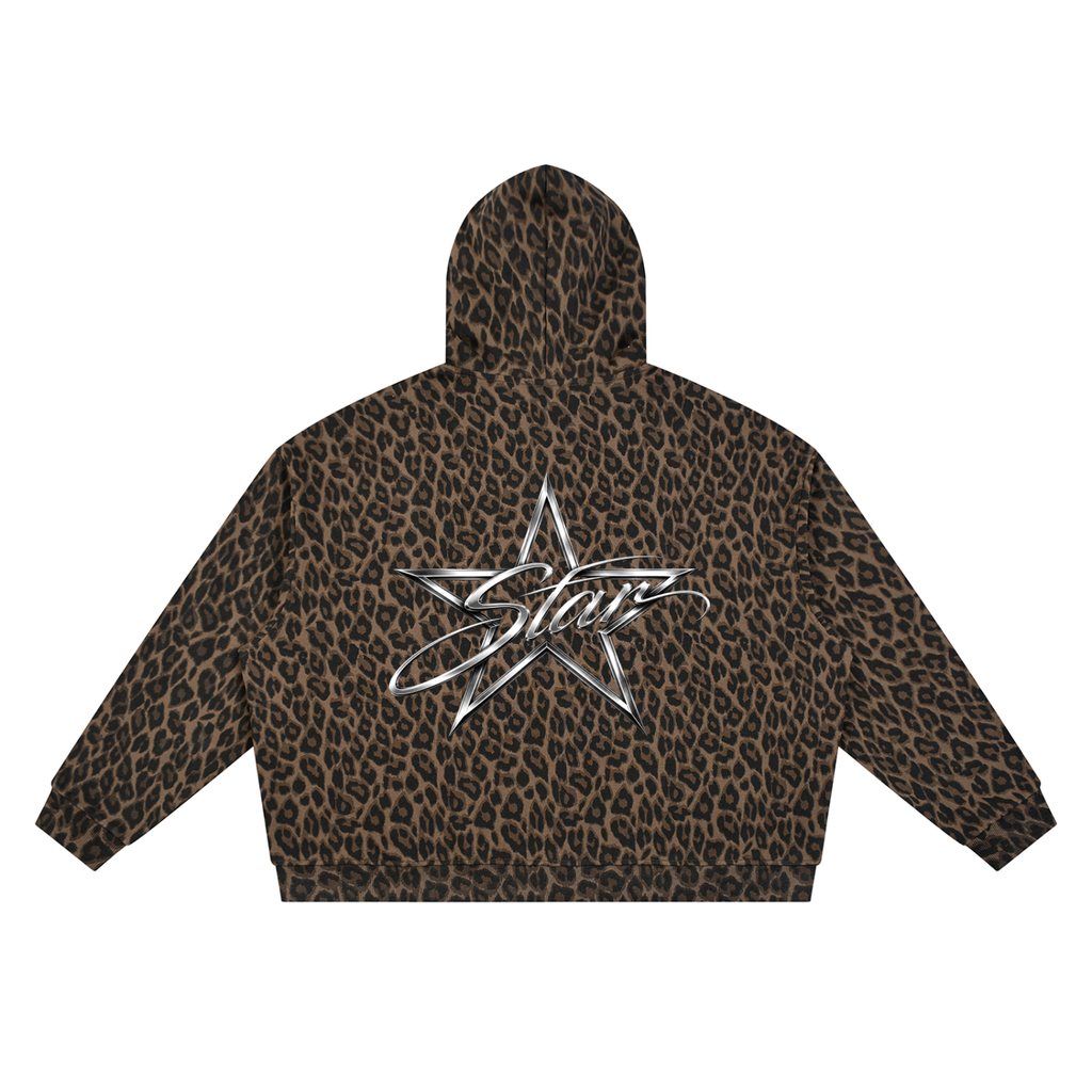 BabyStar Leopard Full Zip Hoodie