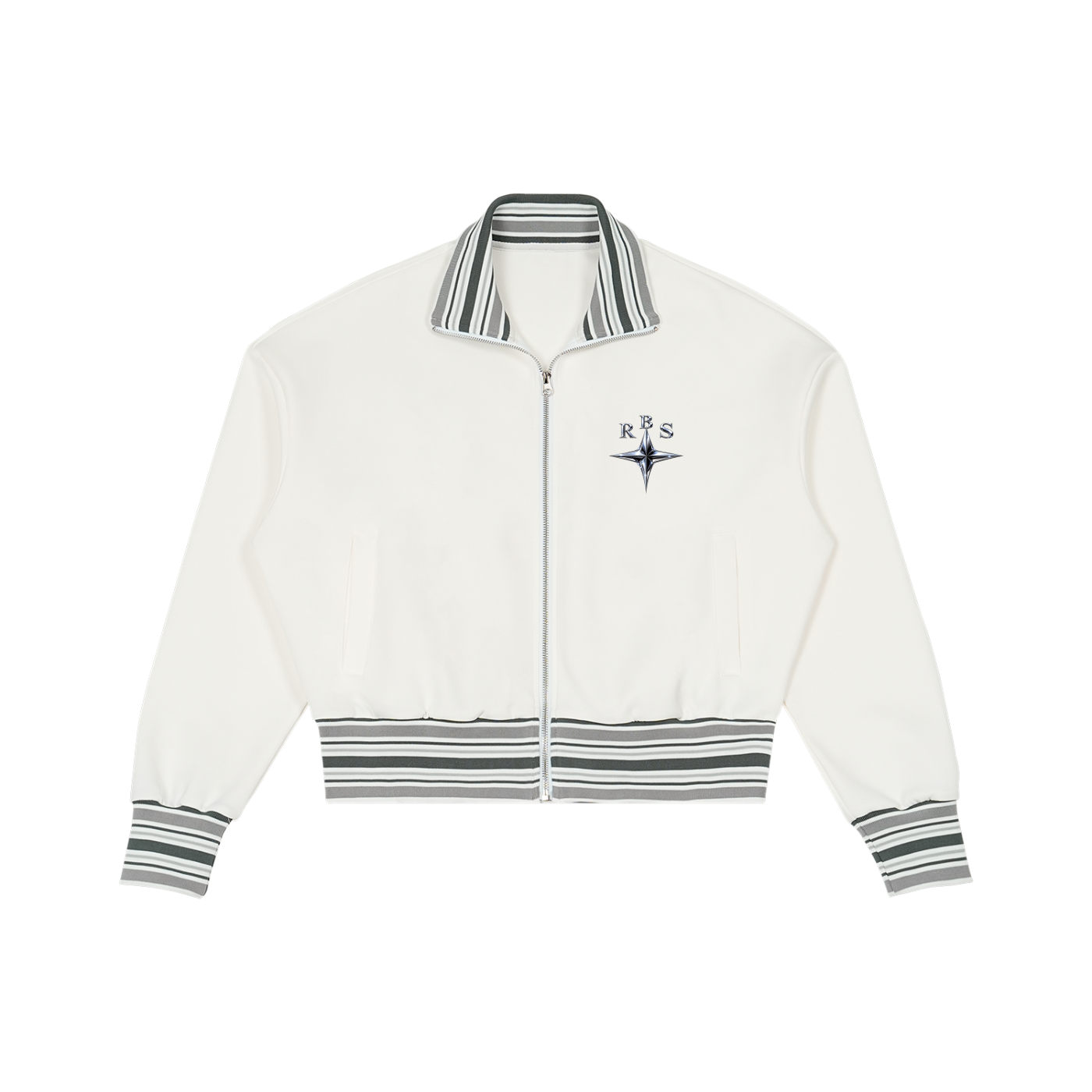 SupaStar Striped Rib Collar Zip Jacket