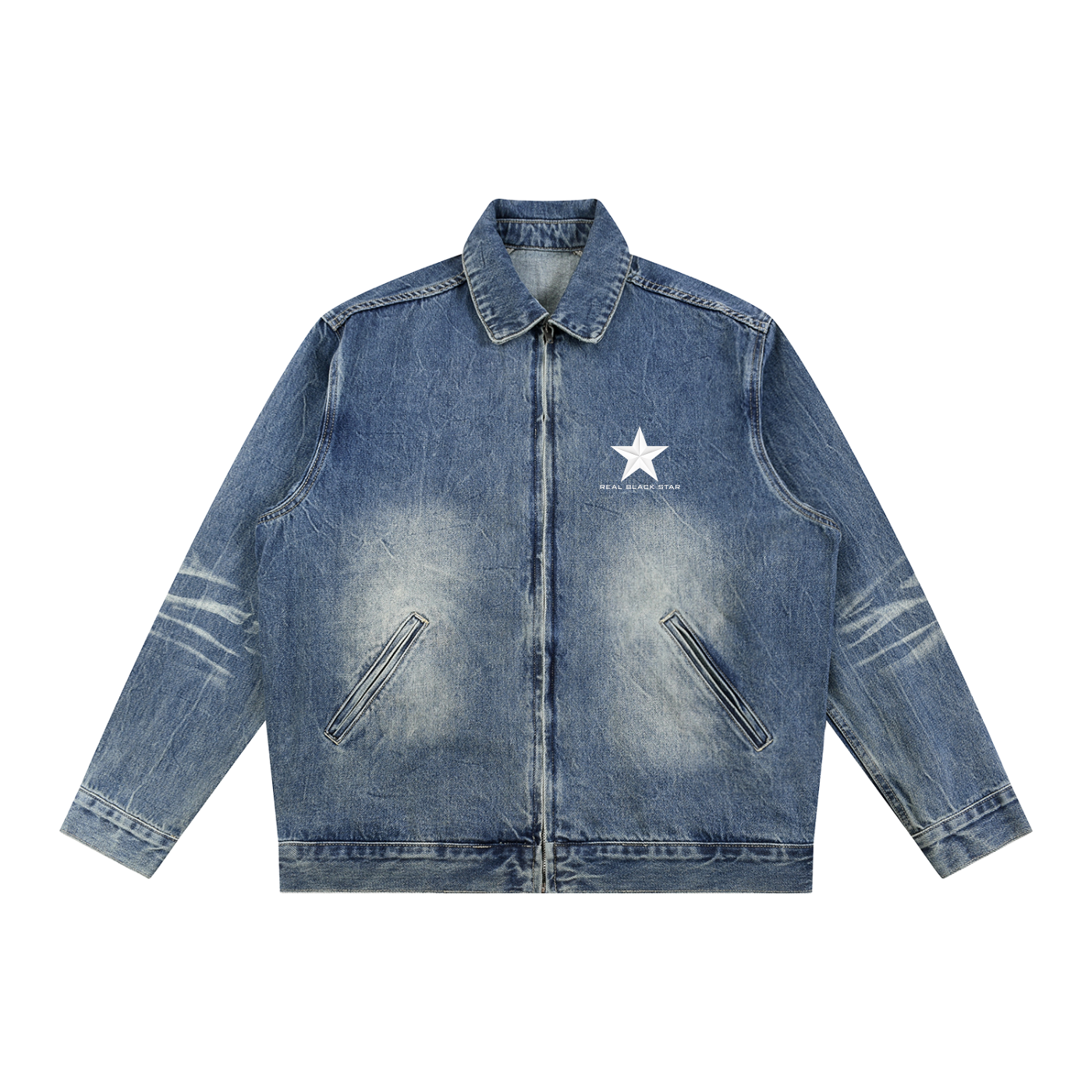 SupaStar Wash Zip Up Denim Jacket
