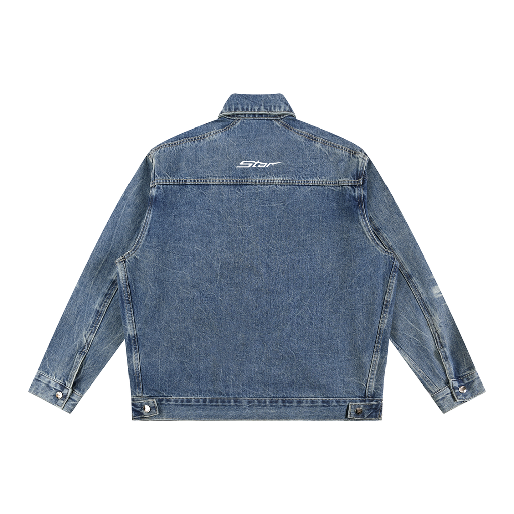 SupaStar Wash Zip Up Denim Jacket