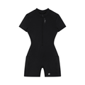 Women's Quarter-Zip Short Sleeve Romper