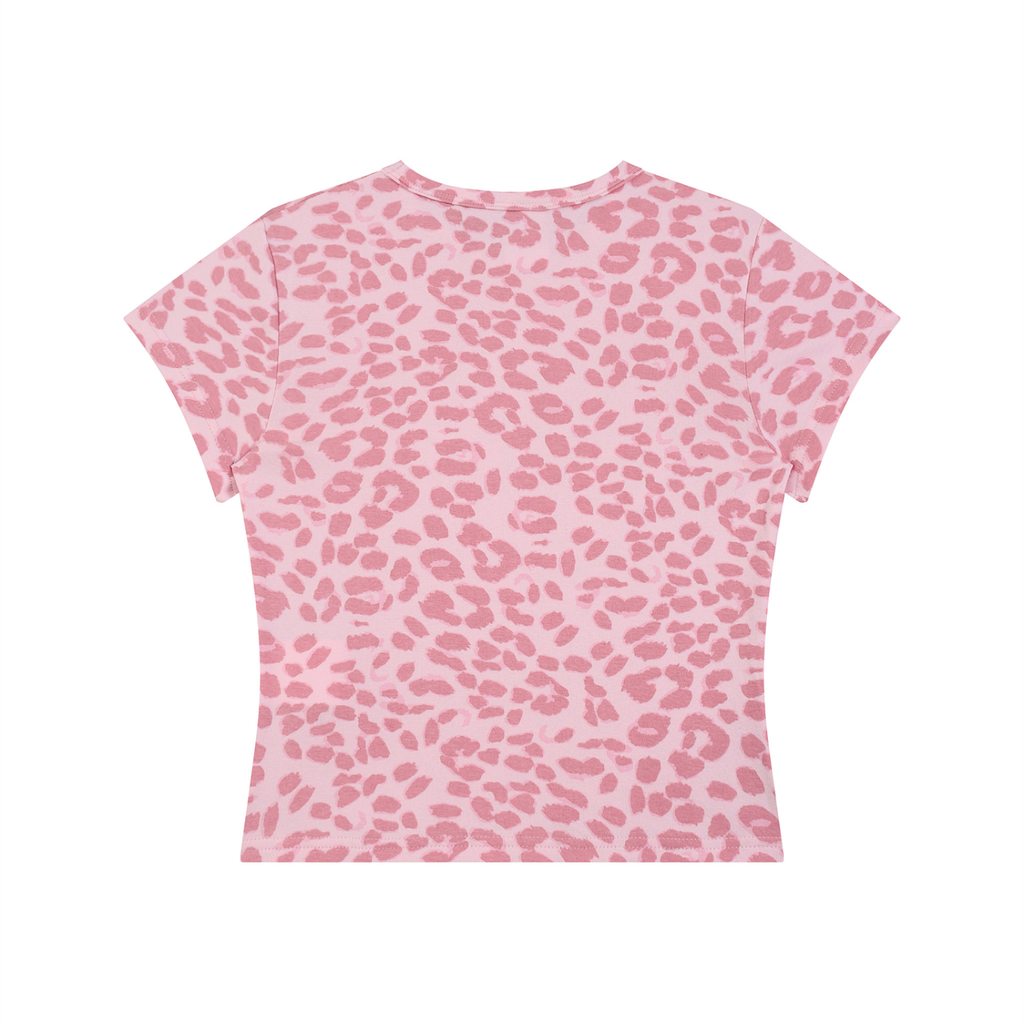BabyStar Leopard Print Crop T-Shirt