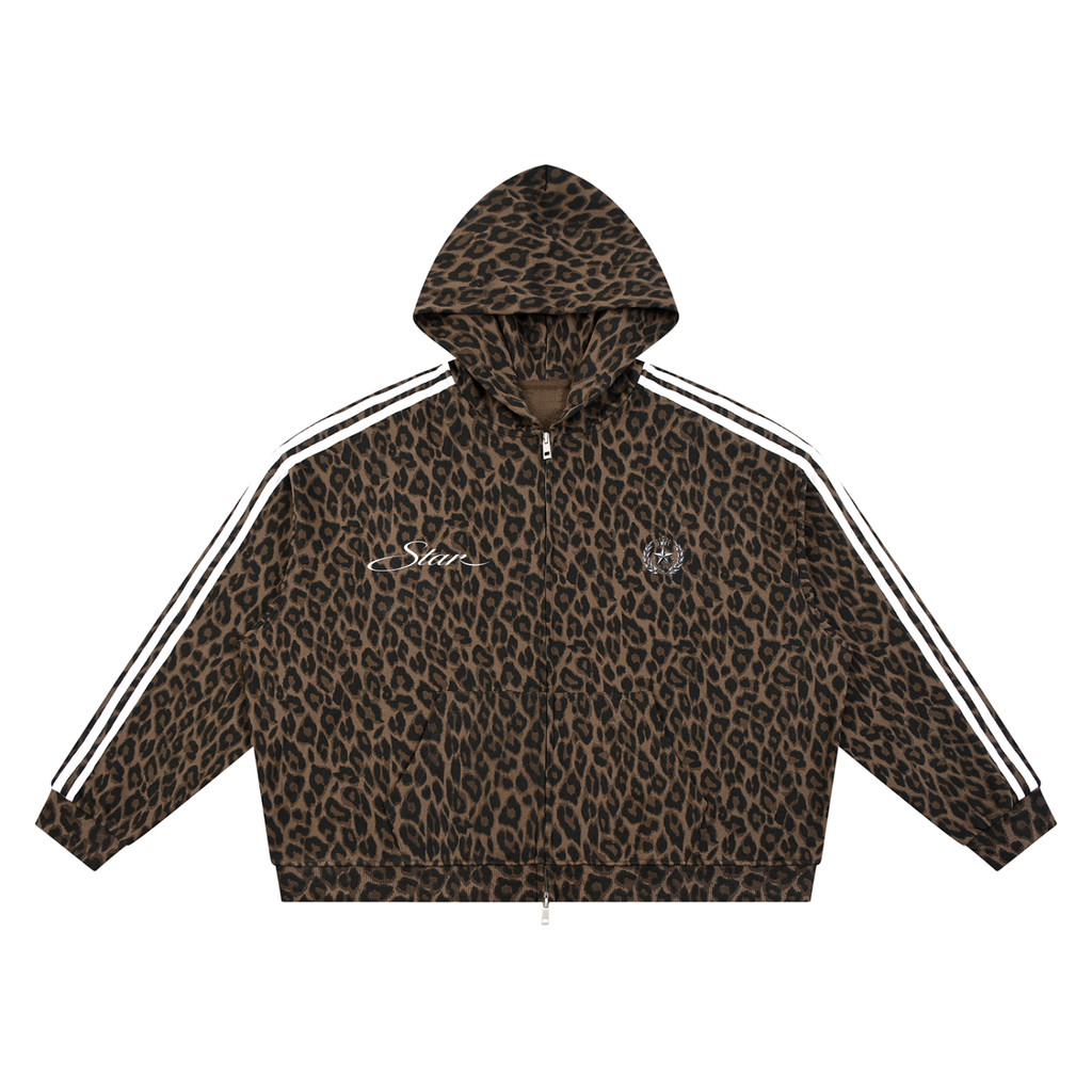 BabyStar Leopard Full Zip Hoodie
