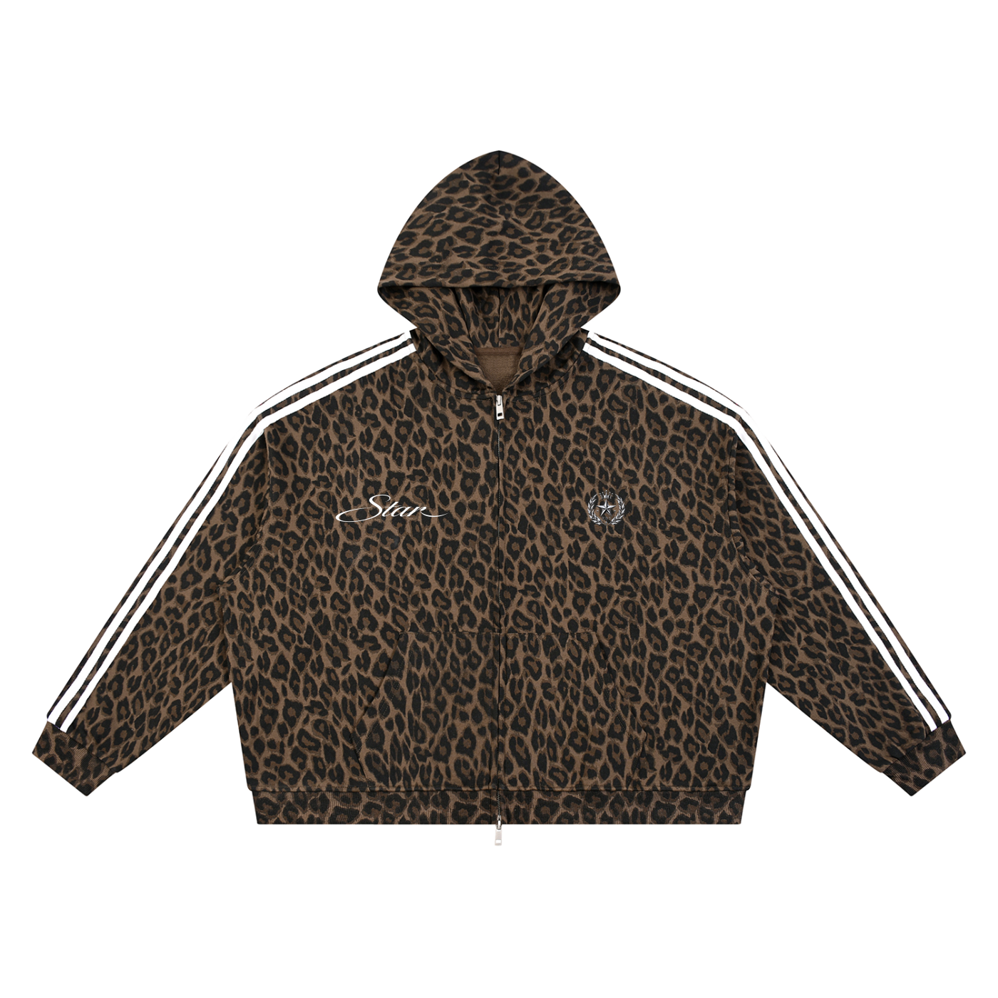 BabyStar Leopard Full Zip Hoodie