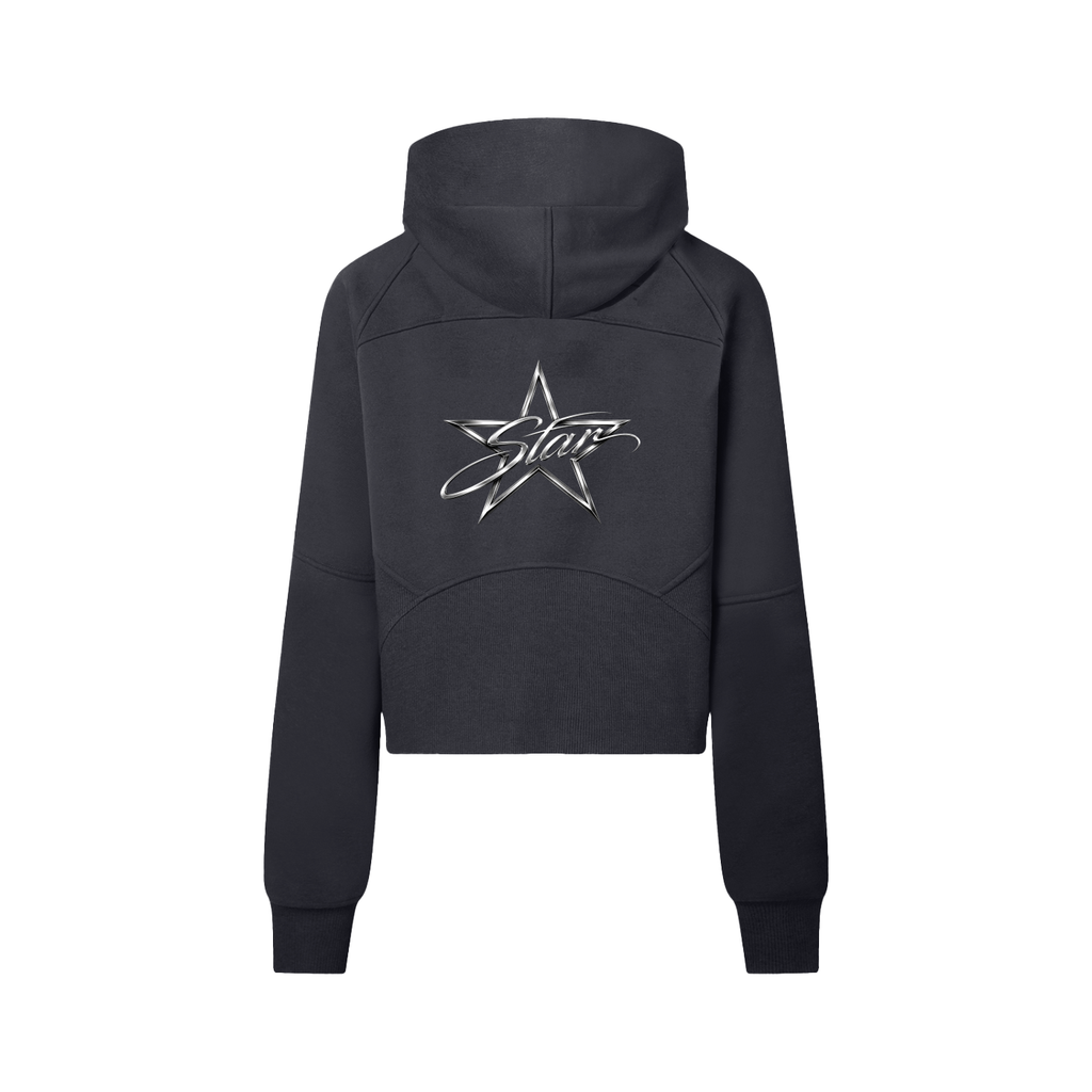 StarGirl Cropped Half-Zip Hoodie