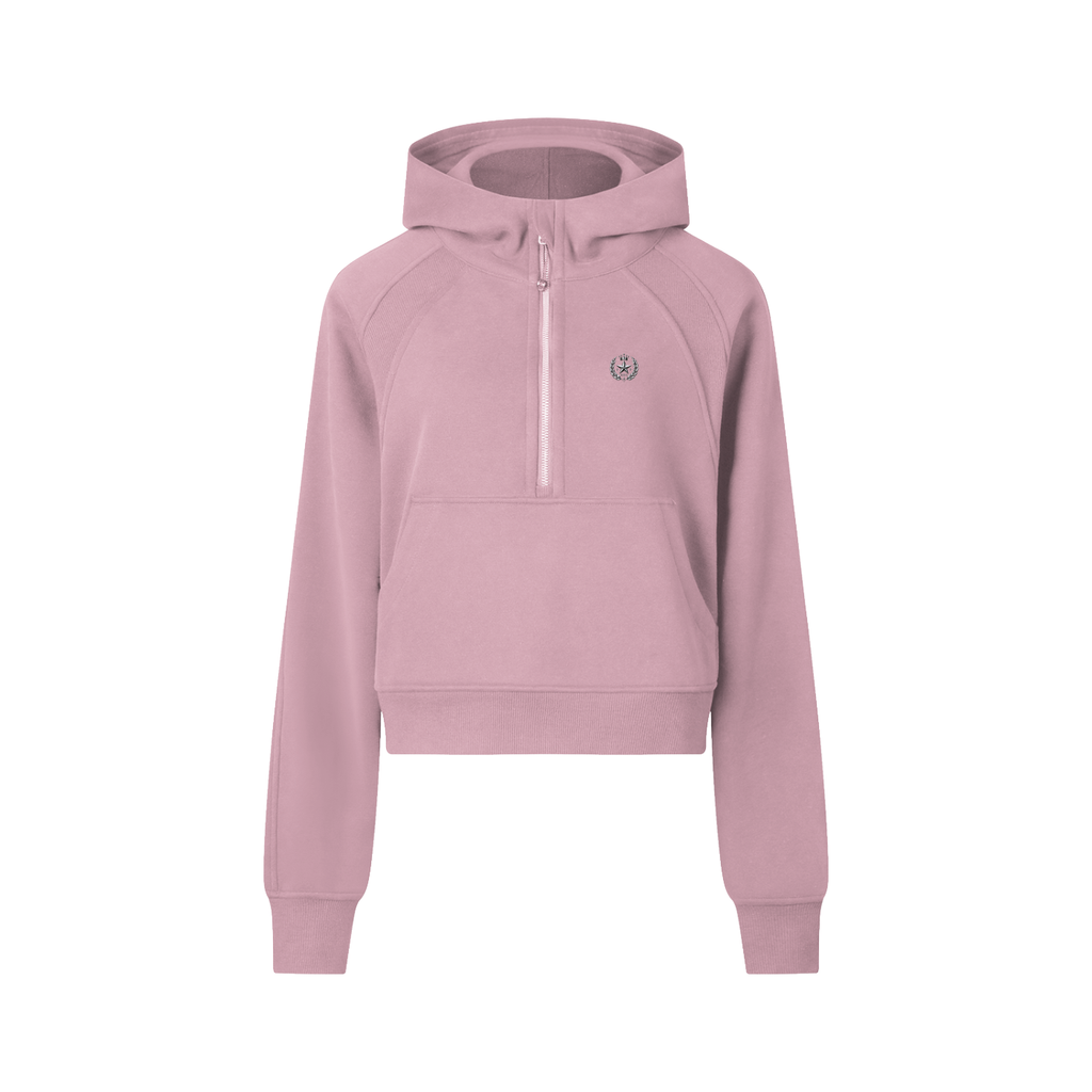 StarGirl Cropped Half-Zip Hoodie